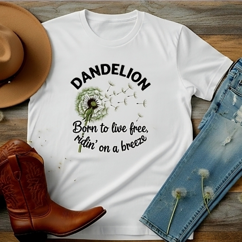 Dandelion Tee • Wildflower Graphic Shirt • Western Boho Top